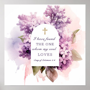 Lied von Solomon Wedding Bible Verse Cross Poster