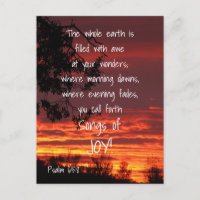 Lieder der Joy Bible Verse Postcard