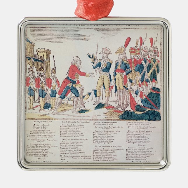 Lieder des Freuens für den Frieden Silbernes Ornament (Vorne)