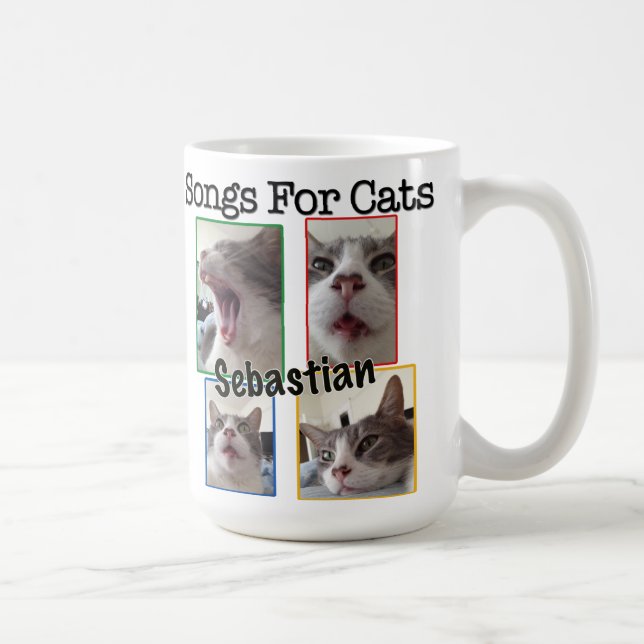 Lieder für Katzen - Sebastian-Kaffee-Tasse Tasse (Rechts)
