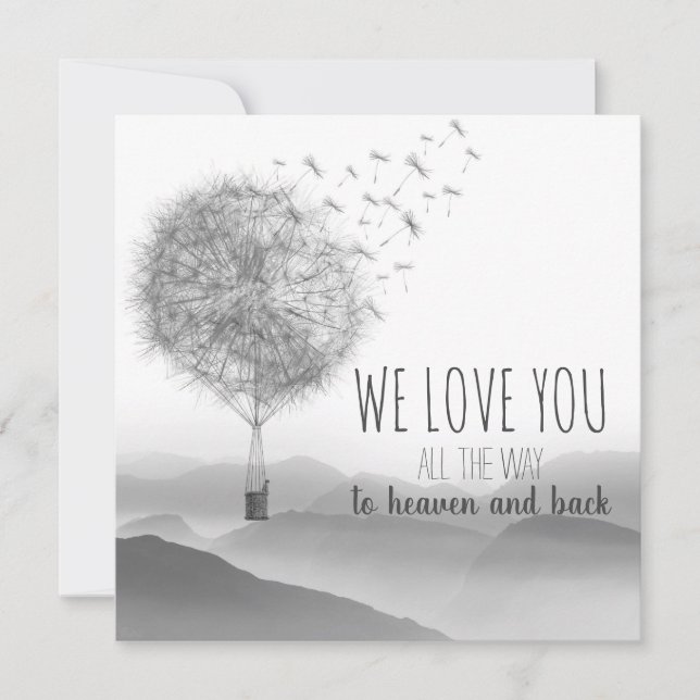 Lief condoleance kaartje met paardebloemen | karte (Vorderseite)