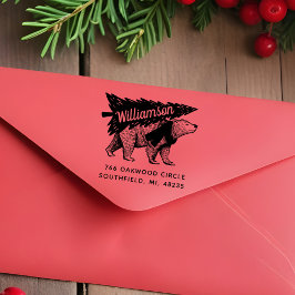 Lieferadresse für den Vintagen Polarbärenbaum Gummistempel