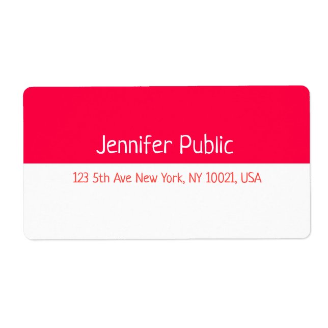 Lieferadresse für Weihnachts-Rot-Schrift (Vorne)