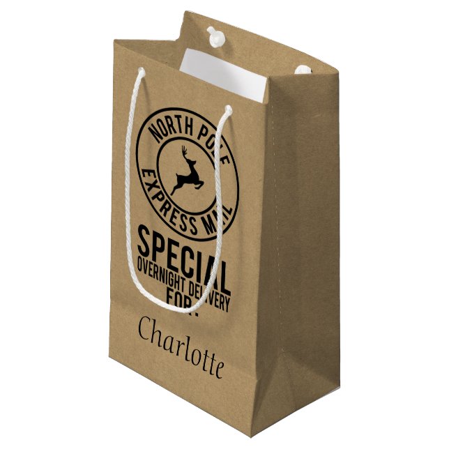 Liefereinheit für Kraft und schwarze Nordpol Kleine Geschenktüte (Vorderseite Schrägansicht)