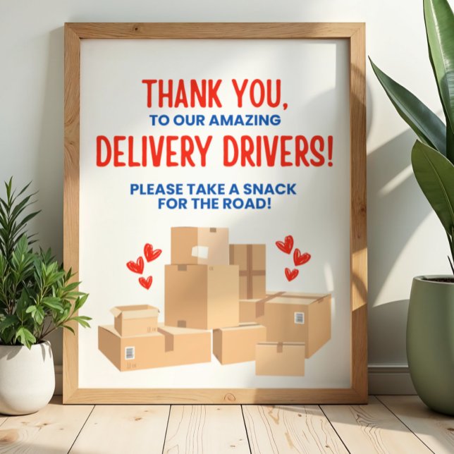 Lieferfahrer Danke Schild (Von Creator hochgeladen)