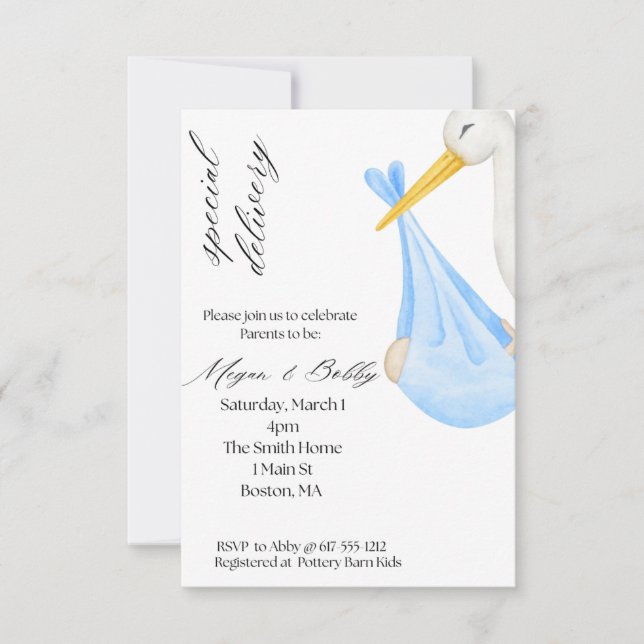 Lieferjunge Einladung (Vorderseite)