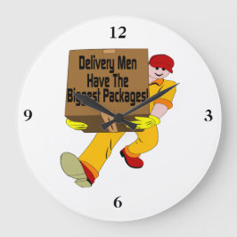 Liefermänner haben die größten Pakete Große Wanduhr