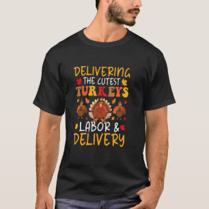 Liefern süßer Truthähne Arbeitslieferung Erntedank T-Shirt