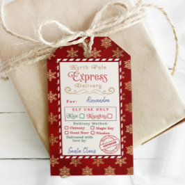 Liefertag für Nordpol Express. Sonderlieferung Geschenkanhänger