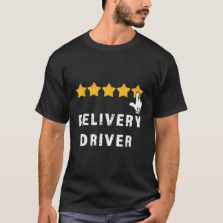 Liefertreiber Fünf-Sterne-Lebensmittel-Dash-Grub-L T-Shirt