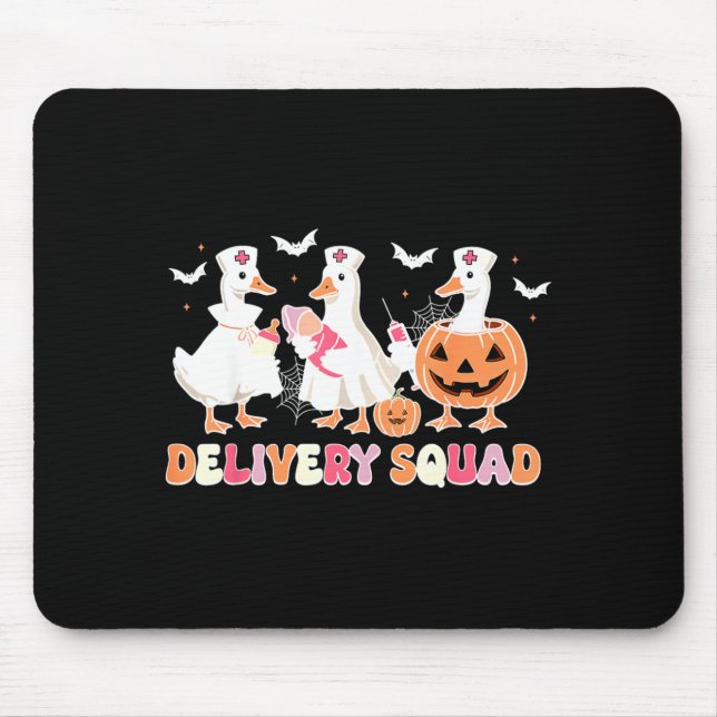 Liefertrupp Halloween-Gans gruseliger Arbeiter Mousepad (Vorne)