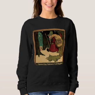 Lieferung am selben Tag Vintage Santa. Sweatshirt
