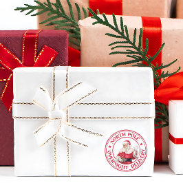 Lieferung an den Santa North Pole Runder Aufkleber