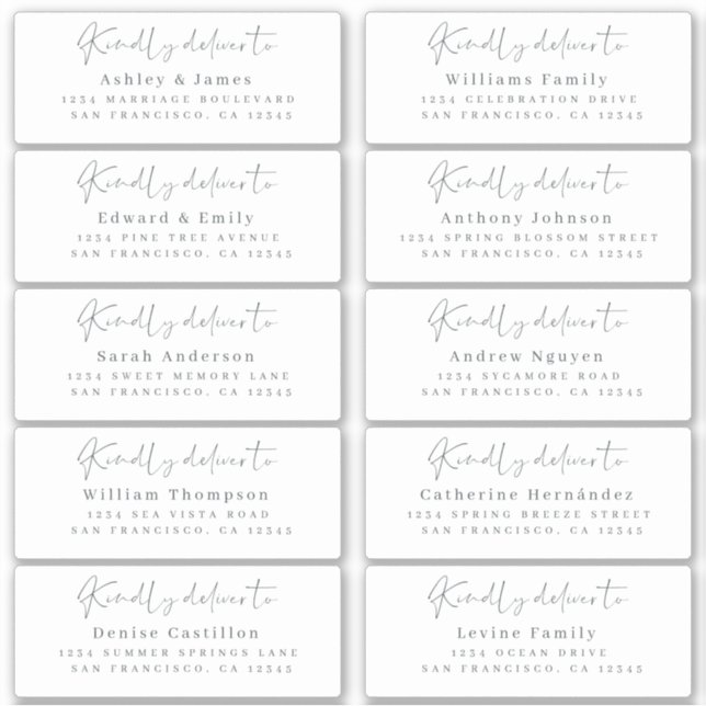 Lieferung an Guest Address Labels BESTELLUNG am 6" (Vorderseite)