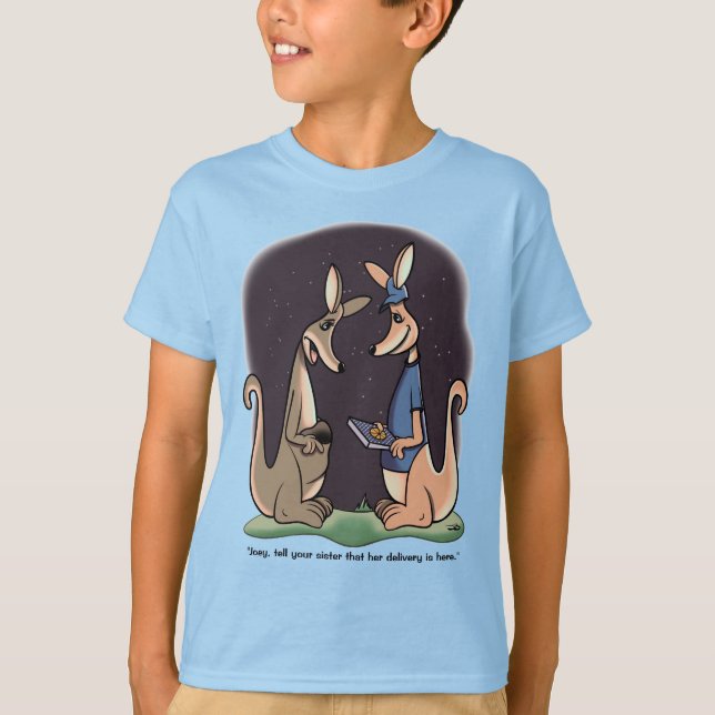 Lieferung von hellblauen Jungs T-Shirt (Vorderseite)