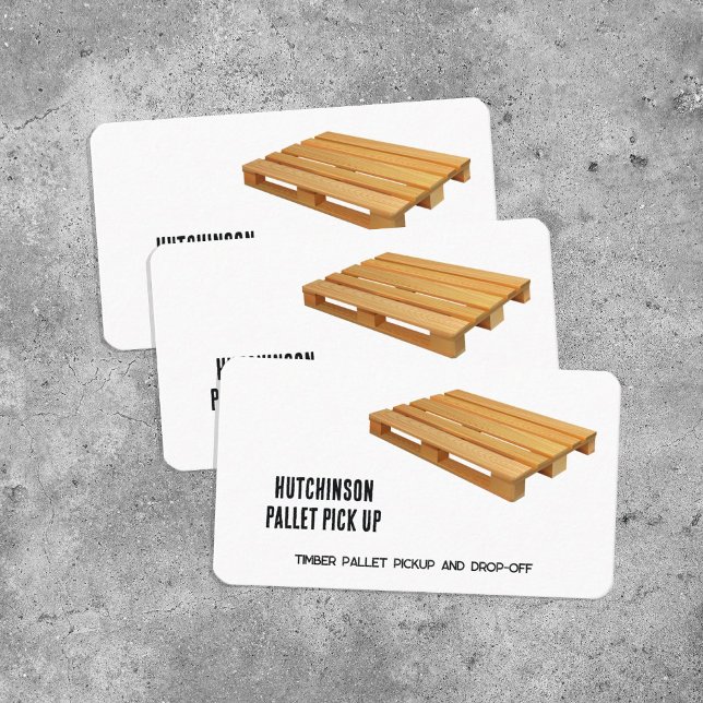 Lieferung von Paletten-Lieferwagen Visitenkarte (Wood Pallet Business Cards)