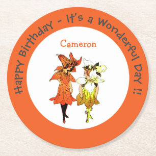 Lieferung von Party für die Blume von Trillium Tig Runder Pappuntersetzer