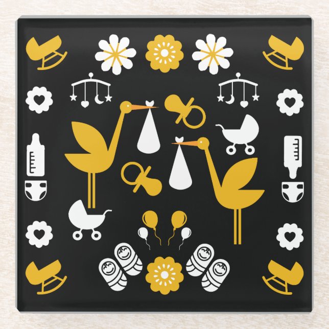 Lieferung von zwei nicht geschlechtsspezifischen S Glasuntersetzer (Vorderseite)