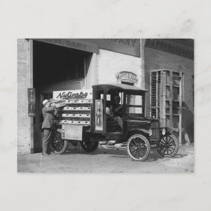 Lieferwagen für Brause, 1924 Postkarte