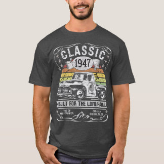 Lieferwagen Lkw Männer Frauen 75. Geburtstag Gebor T-Shirt