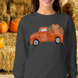 Lieferwagen mit Pumpketten im Herbst Sweatshirt
