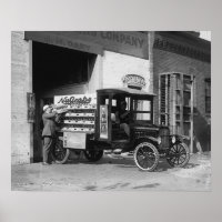 Lieferwagen Soda Pop, 1924. Vintages Foto