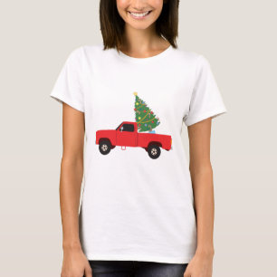 Lieferwagen Truck Weihnachtsbaum T-Shirt