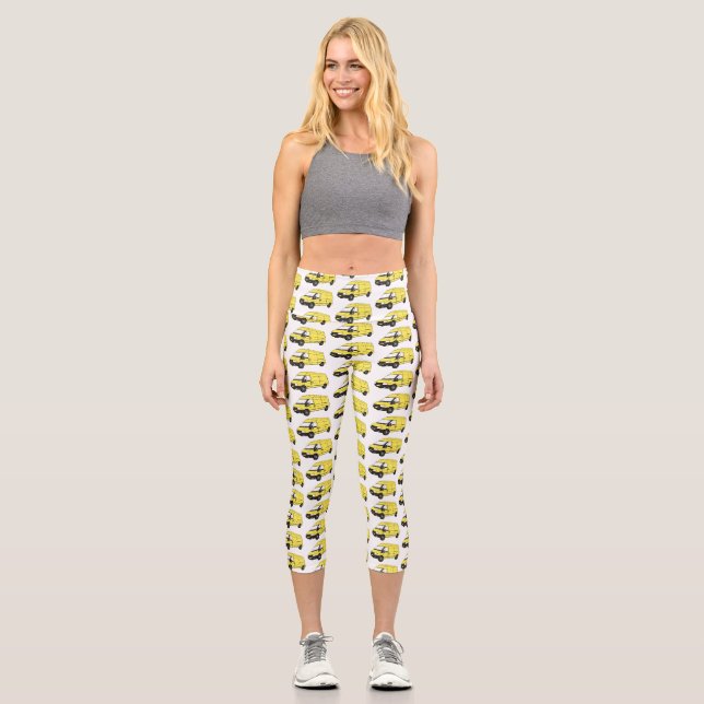 Lieferwagenillustrierung Capri Leggings (Vorderseite)