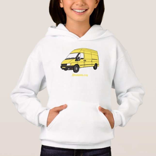 Lieferwagenillustrierung Hoodie (Vorderseite)