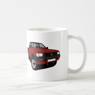 Lieferwagenrot Toyota Hilux - 2 x-Bild Kaffeetasse