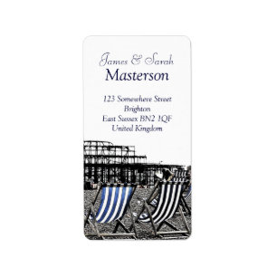 Liegen Brighton Pier (UK) Aufkleber Adressaufkleber