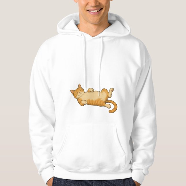 Liegende Katze Hoodie (Vorderseite)