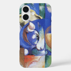 Liegender Stier von Franz Marc, Vintage Cubismus K iPhone 16 Hülle