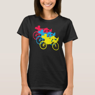 Liegendes Fahrrad Vintage Retro Fahrrad BMX-Fahrer T-Shirt