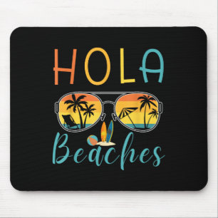 Liegestühle am Hola Beach mit Palmen, Ball am Stra Mousepad