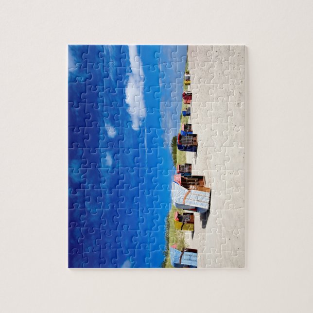 Liegestühle an der Nordsee Puzzle (Vertikal)