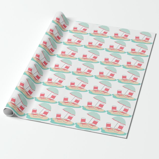 Liegestühle Geschenkpapier (Ungerollt)