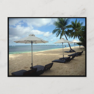 Liegestühle von Boracay Postkarte
