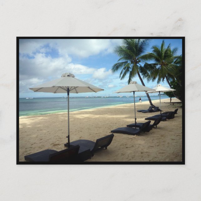 Liegestühle von Boracay Postkarte (Vorderseite)