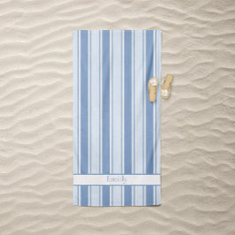 Liegestuhlstreifen in Himmel- und Meerblau Strandtuch