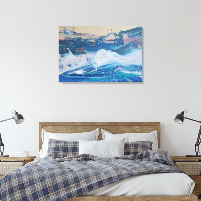 Lienzo Print Coast Yellow Monticelli Art Leinwanddruck (Insitu (Schlafzimmer))