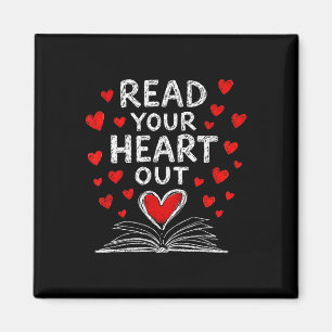 Lies Deinen Herzen Valentinsbuch Liebhaber Lesens Magnet