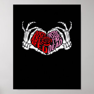 Lies drinnen, ich bin tot - Sarcastic Valentine's Poster