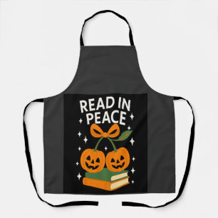 Lies in Frieden lustiges Halloween-Buch Schürze