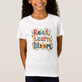 Lies, lerne, blühe – Lautschrift Blumendesign T-Shirt