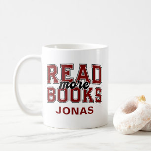 Lies mehr Bücher Maroon Varsity Leser Bücherwurm Kaffeetasse