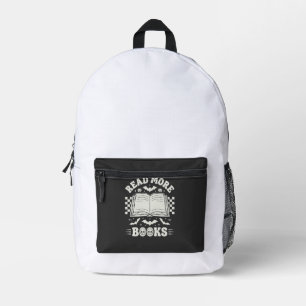 Lies Mehr Bücher Retro Halloween Buchliebhaber Bedruckter Rucksack