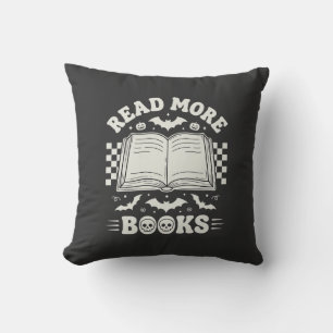 Lies Mehr Bücher Retro Halloween Buchliebhaber Kissen