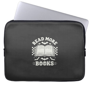 Lies Mehr Bücher Retro Halloween Buchliebhaber Laptopschutzhülle