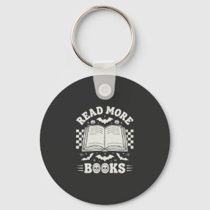 Lies Mehr Bücher Retro Halloween Buchliebhaber Schlüsselanhänger